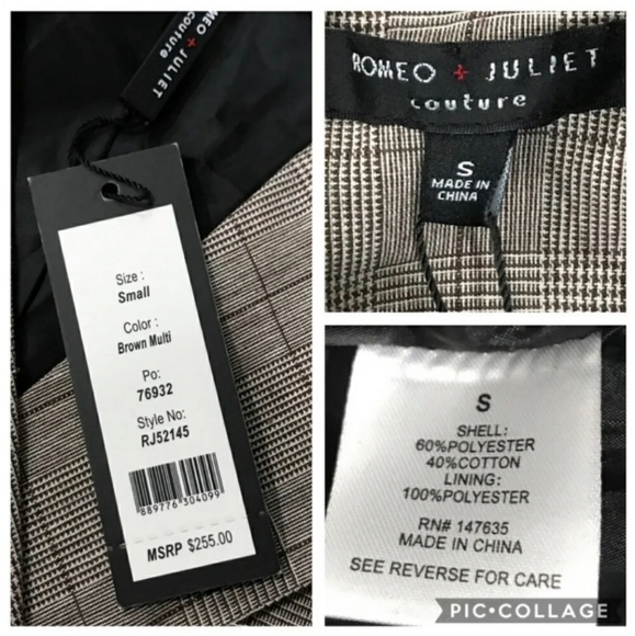 Brown Checkered Blazer - Picture 3 of 7